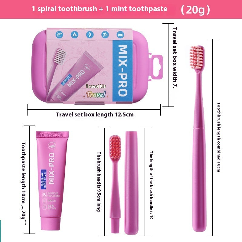 Portable Travel Toothbrush Toothpaste Set