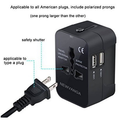 Travel Universal Conversion Plug Dual USB